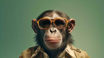 Generative AI, Cool Chimp Sunglasses Style photo