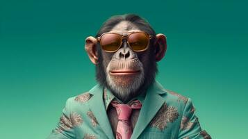 Generative AI, Cool Chimp Sunglasses Style photo