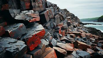 Nature's Canvas Rock Formations in a National Park, Generative AI photo