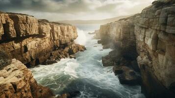 Generative AI, Majestic Coastal Cliffs photo