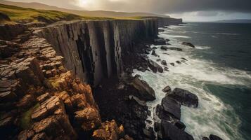 Generative AI, Majestic Coastal Cliffs photo