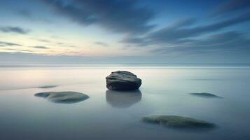 Generative AI, Horizon's Embrace, Coastal Serenity photo