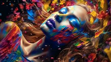 Generative AI, Colors of Life Explore vibrant and vivid scenes photo