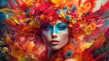 Generative AI, Colors of Life Explore vibrant and vivid scenes photo