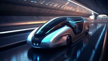 Generative AI, Journey to Tomorrow, Futuristic transportation photo