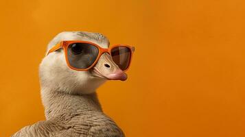 Generative AI, Cool Goose Stylish Avian in Shades, AI Generative photo