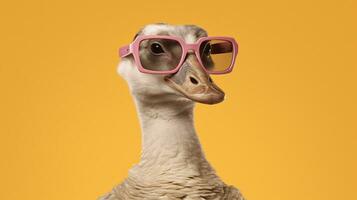 Generative AI, Cool Goose Stylish Avian in Shades photo