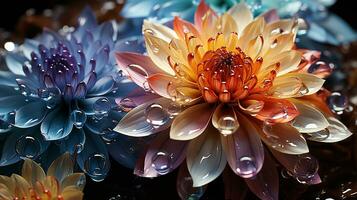 Botanical Splendor Intricate Details of Vibrant Flowers, Generative AI photo