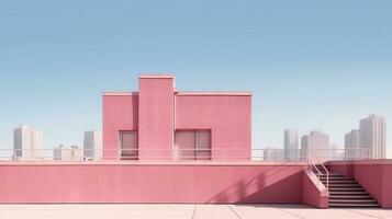 Generative AI, Minimalist cityscapes Capture cityscapes with minimal elements photo