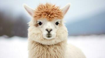 Enchanting Alpaca Charm, AI Generative photo