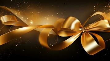 Golden Gifts and Ribbons, AI Generative photo