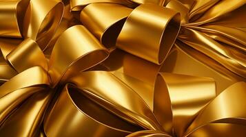 Golden Gifts and Ribbons, AI Generative photo