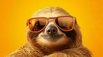 Generative AI, Chillin' Sloth Sunglasses and Pastel Vibes photo