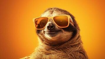 Generative AI, Chillin' Sloth Sunglasses and Pastel Vibes photo