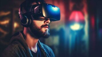 Generative AI, Virtual Voyagers, Explore the immersive world of virtual reality photo