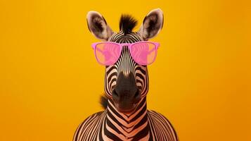 Generative AI, Zebra Strut Sunglasses and Pastel Vibes photo