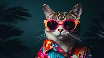 Feline Chic A Purrfectly Modern Fashion Adventure, AI Generative photo