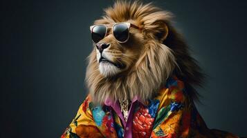 Roaring Style The Modern Lion Chic, AI Generative photo