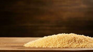 Bulgur Grain Photograph with Studio Lighting on Wood Background, AI Generative photo