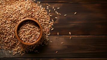 Farro Grain Photography with Copy Space, AI Generative photo