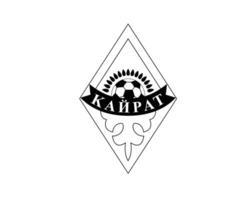 Kairat Almaty Club Symbol Logo Black Kazakhstan League Football Abstract Design Vector Illustration