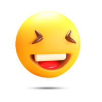 realistisch 3d renderen tong uit reactie emoji png