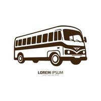 Bus logo school bus icon silhouette vector isolated design black bus