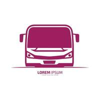 Bus logo school bus icon silhouette vector isolated design