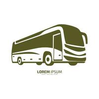 Bus logo school bus icon silhouette vector isolated design side view