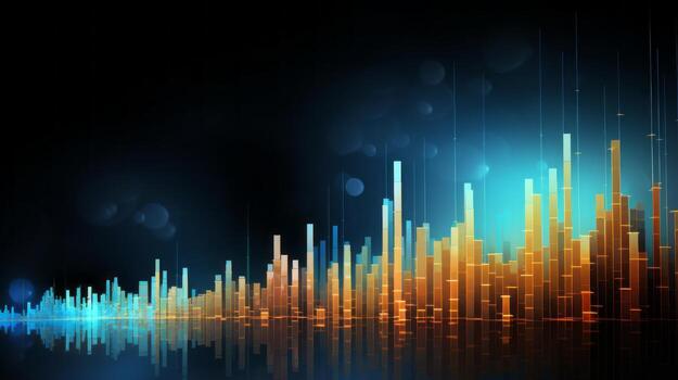 Abstract background with colorful lines. Generative AI photo