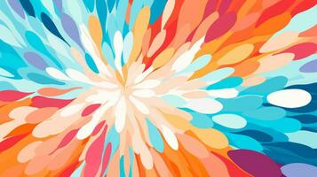 Playful and energetic abstract pattern with a burst of hues. Generative AI photo