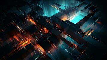 A mesmerizing display of lights against a dark backdrop. Generative AI photo