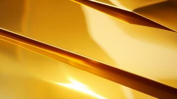 Close up of a gleaming golden surface. Generative AI photo