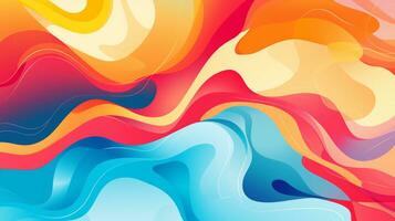 Energetic and playful abstract design with a mix of vibrant colors. Generative AI photo