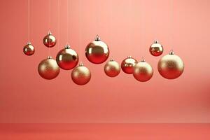 Festive Christmas decorations isolated. Generative AI photo