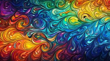 Energetic colorful background with patterns. Generative AI photo