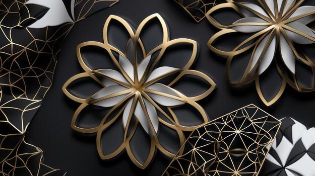 Elegant pattern for accessory aesthetics. Generative AI photo