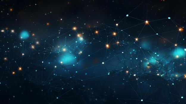 Dark background with a lot of stars. Generative AI photo