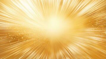 Vibrant burst of light against a golden background. Generative AI photo