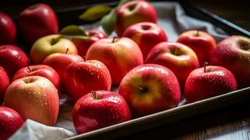 Apples for baking prep. Generative AI photo
