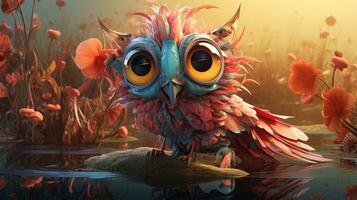 Playful Whimsical Art. Generative AI photo