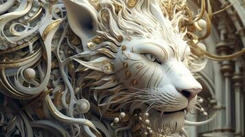 Capturing intricate details captivates in stunning 3D illustration. Generative AI photo