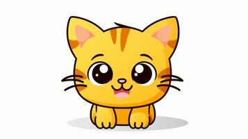 Smiling Cat Face. Generative AI photo