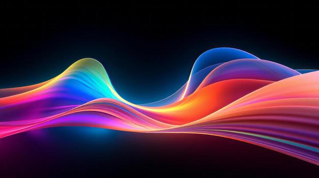 Glowing Neon Dreams. Generative AI photo