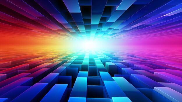 Futuristic Digital Fusion. Generative AI photo