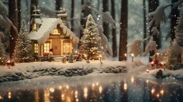 Enchanting holiday scene, Christmas magic. Generative AI photo