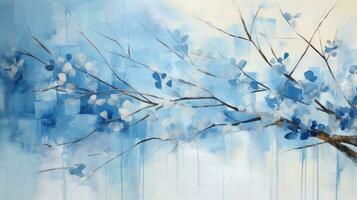 Captivating blue scene, evolving shades tapestry. Generative AI photo