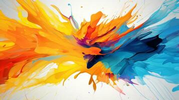Abstract digital art with dynamic brushstrokes. Generative AI photo