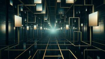 Multiperspective scene illusion. Generative AI photo