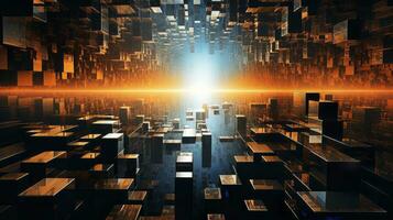 Dreamlike world immersing abstract illusion. Generative AI photo